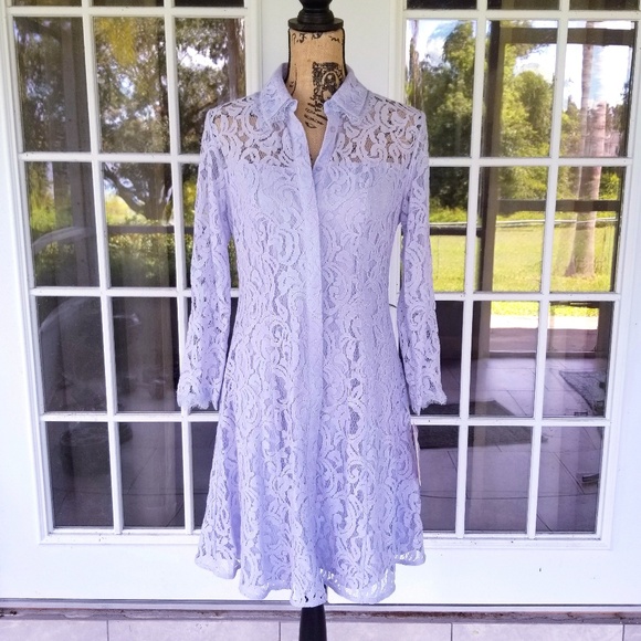 Nanette Lepore Dresses & Skirts - 🆕️ NWT Nanette Lapore | Lilac Lace Button Dress